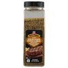 ['A bottle of McCormick Grill Mates Cracked Black Pepper &amp; Garlic seasoning.']