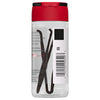 ['A bottle of McCormick Vanilla Extract with a red lid and a barcode on the side.']