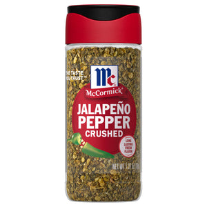 ['A jar of McCormick Jalapeno Pepper Crushed.']