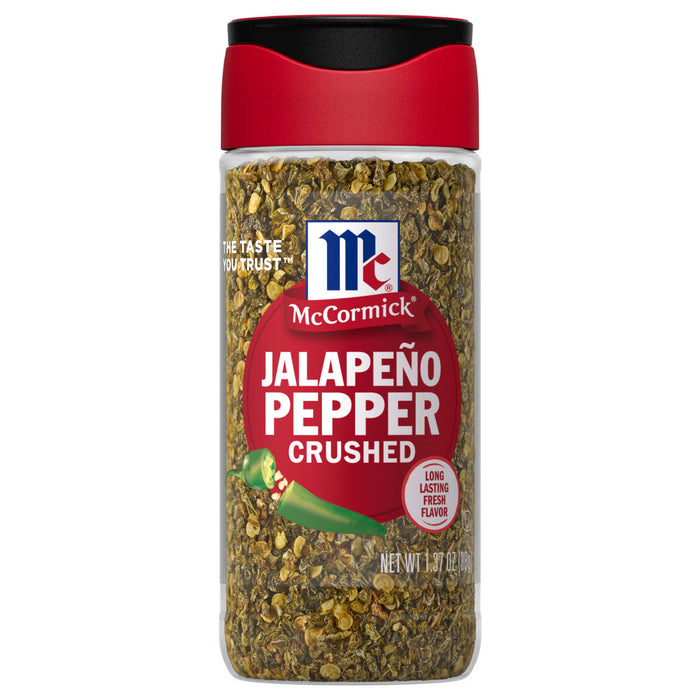['A jar of McCormick Jalapeno Pepper Crushed.']