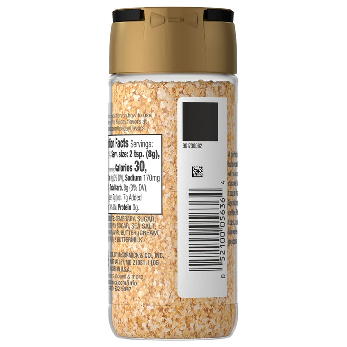 ['A container of McCormick Caramel Flavoring.']