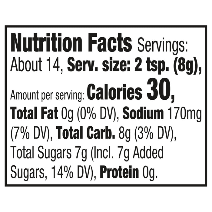 ['Nutrition facts label for a product with 30 calories per serving.']
