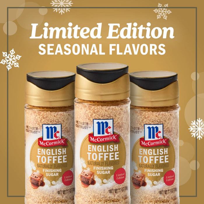McCormick presents its limited edition seasonal English Toffee flavored sprinkles.