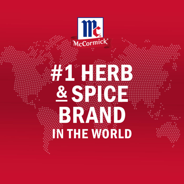 McCormick is the number one herb and spice brand in the world, as shown against a world map background.