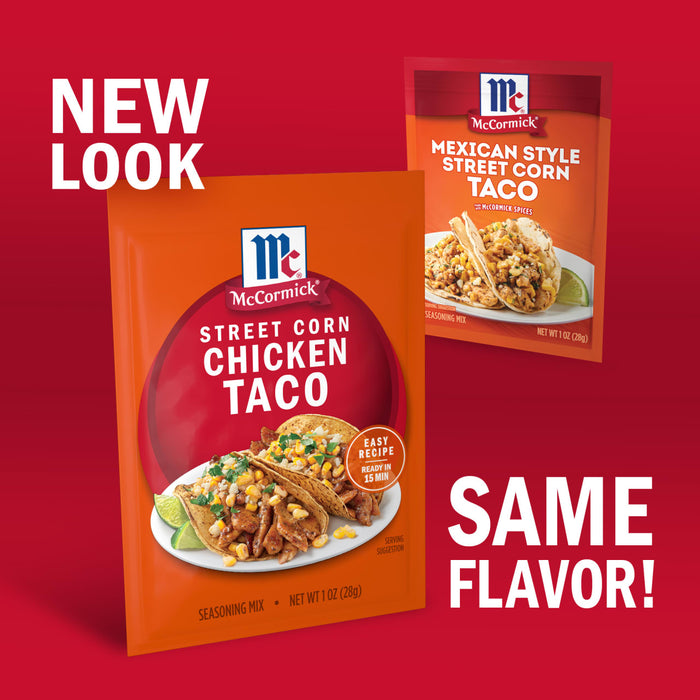 McCormick's taco seasoning packets showcase a new look with the same flavor.