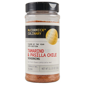 ['A jar of McCormick Culinary Flavor Forecast Tamarind &amp; Pasilla Chile Seasoning.']