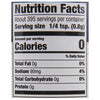 ['Nutrition facts label for a product with 0 calories per serving.']
