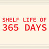['A red graphic that says Shelf Life of 365 Days.']
