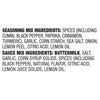 A list of ingredients for a seasoning mix and a sauce mix.
