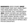 A list of ingredients for a product, including bread crumbs, cheese, and spices.