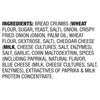 A list of ingredients for a product, including bread crumbs, cheese, and spices.