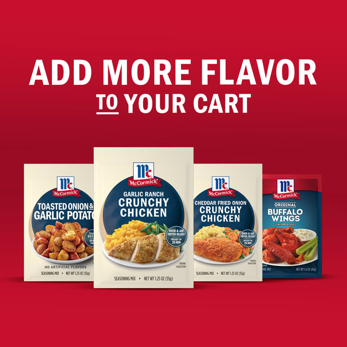 McCormick spices are featured in an advertisement to add more flavor to your cart.