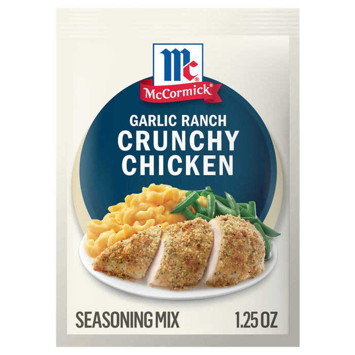 McCormick Garlic Ranch Crunchy Chicken Seasoning Mix packet.