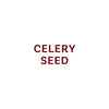 The text CELERY SEED is displayed in a bold, maroon font.