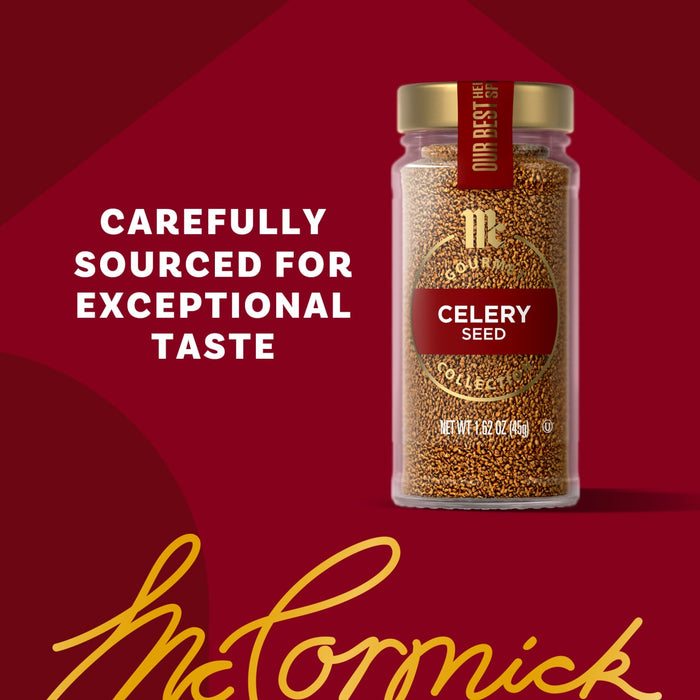 McCormick Celery Seed is carefully sourced for exceptional taste.