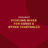 Enhance pickling mixes for cucumbers and other vegetables are advertised on a red background.