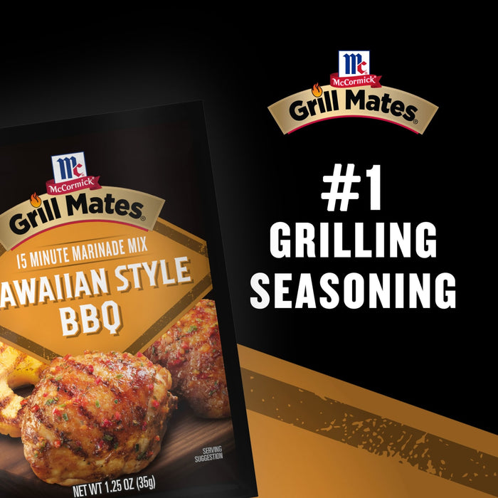 McCormick® Grill Mates® Hawaiian Style BBQ Marinade Mix, 1.25 oz (6-Pack)