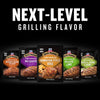 A variety of McCormick Grill Mates 15-minute marinade mixes are displayed with the text Next-Level Grilling Flavor.