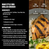 This image shows a recipe for Hawaiian BBQ Grilled Chicken Thighs using McCormick Grill Mates Hawaiian Style BBQ Marinade Mix, with a list of ingredients and instructions.