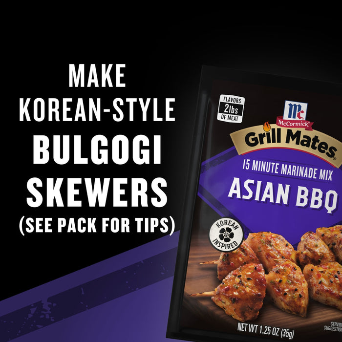 McCormick® Grill Mates® Asian BBQ Marinade Mix, 1.25 oz (6-Pack)