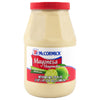 ['A bottle of McCormick Mayonesa Mayonnaise with lime juice.']