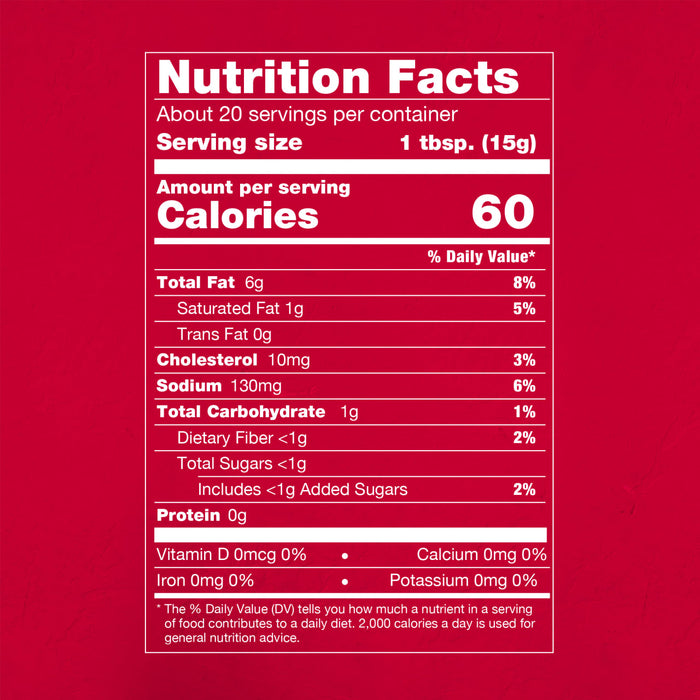 ['Nutrition facts label for a product with 60 calories per serving.']