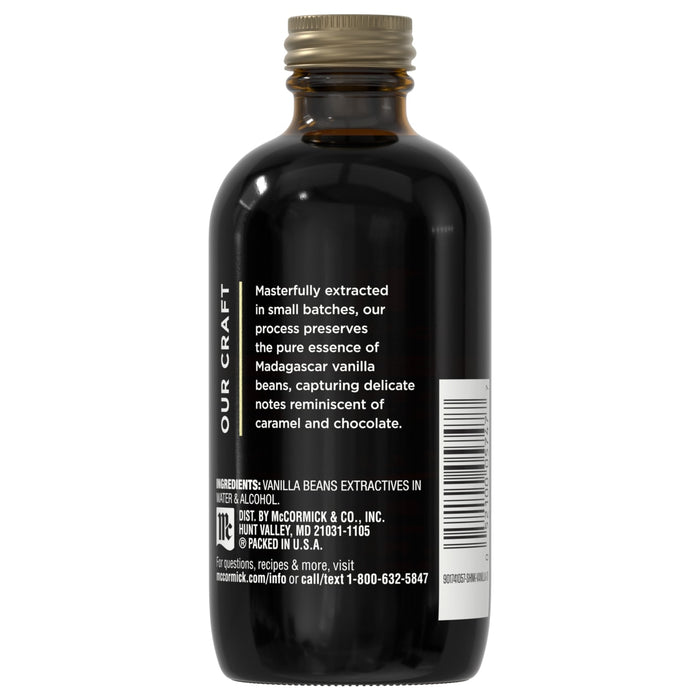 A bottle of McCormick Vanilla Extract.