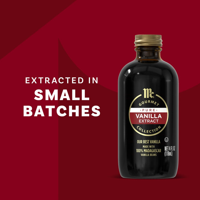 McCormick Gourmet Pure Vanilla Extract is extracted in small batches.