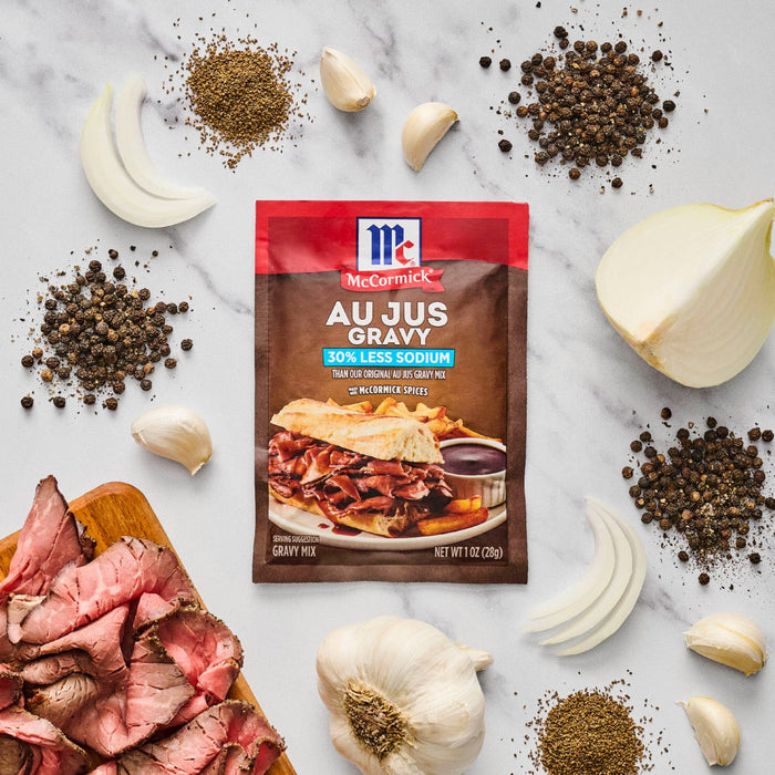 McCormick® Au Jus Gravy, 30% Less Sodium Gravy Mix, 1 oz