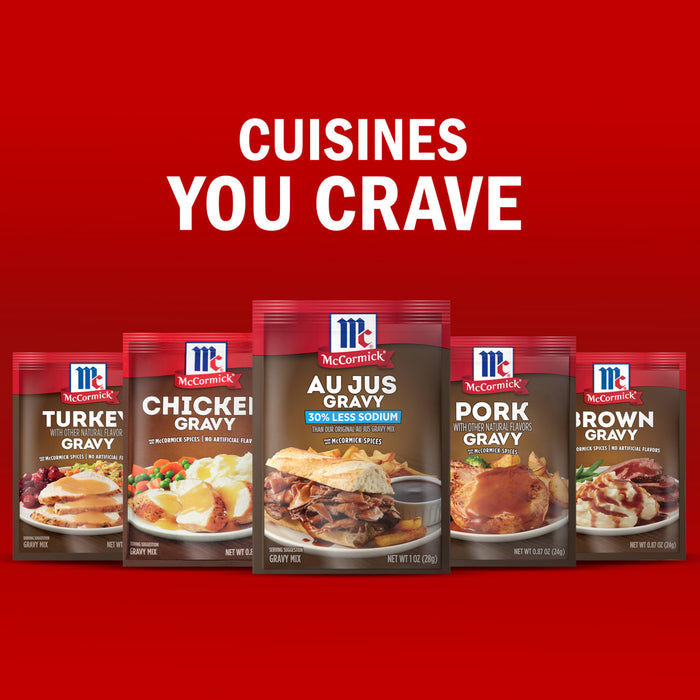 McCormick® Au Jus Gravy, 30% Less Sodium Gravy Mix, 1 oz