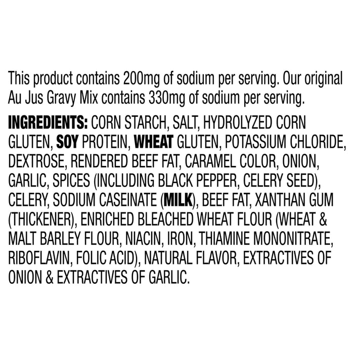 McCormick® Au Jus Gravy, 30% Less Sodium Gravy Mix, 1 oz