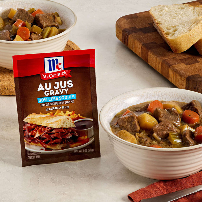 McCormick® Au Jus Gravy, 30% Less Sodium Gravy Mix, 1 oz