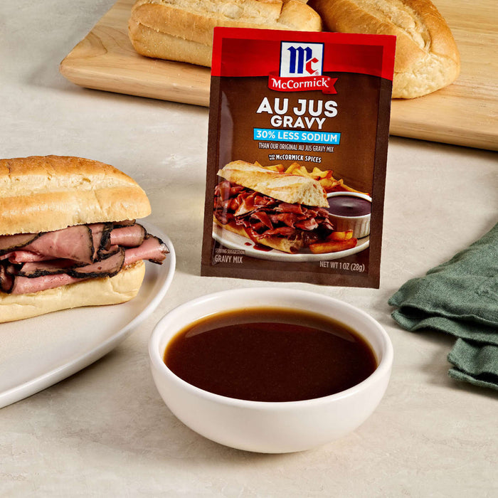 McCormick® Au Jus Gravy, 30% Less Sodium Gravy Mix, 1 oz