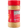 ['A red and white McCormick brand jar of hot pepper flavored seasoning.']