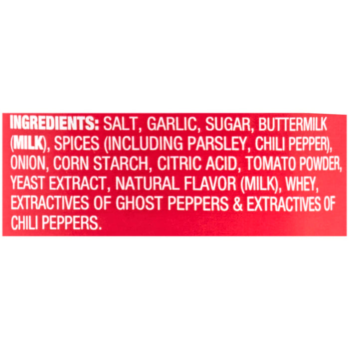 ['A list of ingredients for a product containing ghost peppers.']
