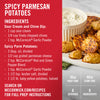 ['A recipe for Spicy Parmesan Potatoes with a sour cream and chive dip, featuring McCormick spices.']
