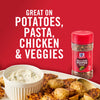 ['A jar of McCormick Red &amp; Green Pepper Blend with a bowl of potatoes and a dip.']