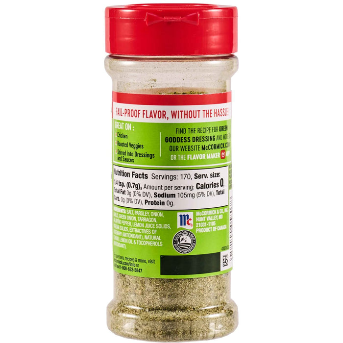 Perfect Pinch Green Goddess Seasoning, 4.23 oz | McCormick Perfect Pinch Green Goddess Seasoning, 4.23 oz | McCormick