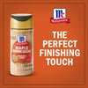 A bottle of McCormick Maple Brown Sugar is displayed, highlighting its use as the perfect finishing touch.