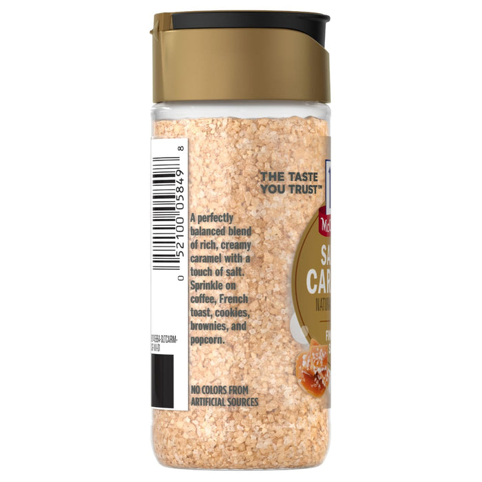 A bottle of McCormick granulated garlic seasoning.