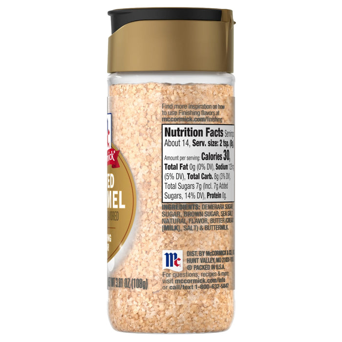 A container of McCormick Minced Onion with its nutrition facts label visible.