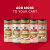Four McCormick finishing sugars, including Mccormick Salted Caramel Fin Sgr 3.81 Oz, are lined up on a counter, with the text 'TRY ALL 4 FLAVORS' prominently displayed above them.