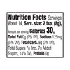 The nutrition facts label for Mccormick Salted Caramel Finishing Sugar Edible Cake Decoration 3.81 Oz, showing 30 calories per serving.