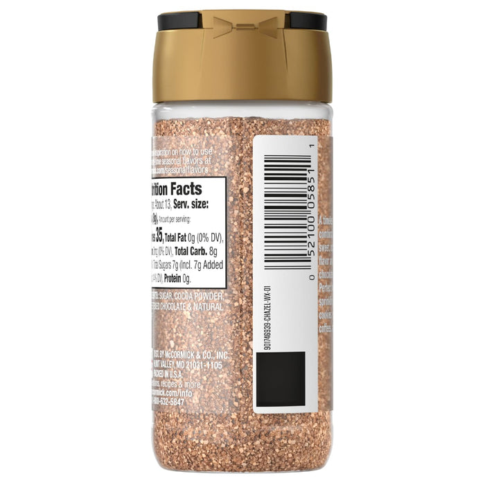A bottle of McCormick Grill Mates Brown Sugar Bourbon Spice Blend is shown with its nutrition facts and barcode.