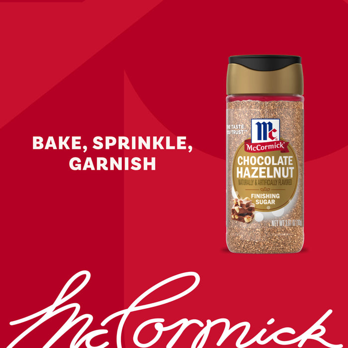 McCormick's Limited Edition Seasonal Flavors featuring Chocolate Hazelnut seasoning sugar.