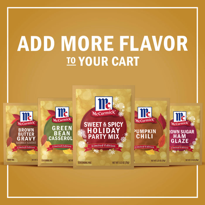 McCormick seasoning packets are displayed with the text Add More Flavor to Your Cart.
