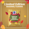 McCormick's Limited Edition Green Bean Casserole seasonal flavor packet is surrounded by fall leaves.