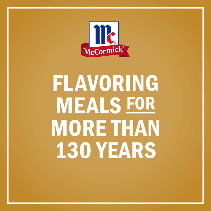 The McCormick logo is displayed above the text Flavoring meals for more than 130 years.