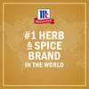 McCormick logo displayed over a world map, highlighting its position as the number one herb and spice brand in the world.