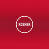 The Kosher certification logo indicates that the product meets Jewish dietary laws.